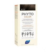 Краска для волос Phyto PhytoColor Permanent Color 6 Dark Blonde Стойкая краска для волос, с растительными пигментами, оттенок темно-русый 50 мл