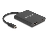 Delock USB Type-C Adapter zu DisplayPort - 0.13 m - USB Type-C - DisplayPort + USB Type-C - Male - Female - Straight