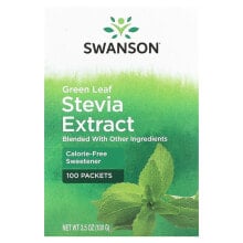 Сахар swanson, Экстракт зеленых листьев стевии, 100 пакетиков