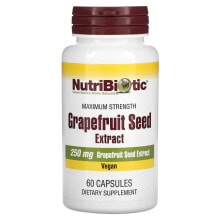 Антиоксиданты НутриБиотик, экстракт семян грейпфрута, 250 мг, 60 капсул