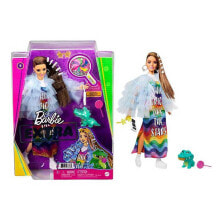 Куклы модельные BARBIE Extra Articulated Brunette With Rainbow Dress