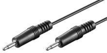 Wentronic AUX Audio Connector Cable - 3.5 mm Mono - 3.5mm - Male - 3.5mm - Male - 1.5 m - Black