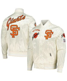 Купить мужские куртки Pro Standard: Men's Cream San Francisco Giants Cooperstown Collection Pinstripe Retro Classic Satin Full-Snap Jacket