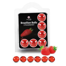 Интимный крем или дезодорант SECRET PLAY Brazilian Balls Set 6 Strawberry