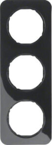 Розетки, выключатели и рамки Berker Triple frame R.1 horizontal / vertical IP20 black (10132145)
