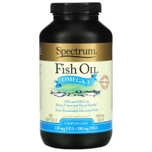 Спектрум Эссеншэлс, рыбий жир, омега-3, 1000 мг, 250 капсул