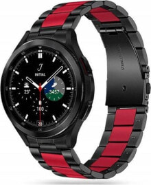 Tech-Protect Bransoleta Tech-protect Stainless Samsung Galaxy Watch 4 40/42/44/46mm Black/Red