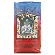 Кофе в зернах Рэйвенс Брю Кофе, Wicked Wolf Coffee, цельные зерна, темная обжарка, 340 г (12 унций)