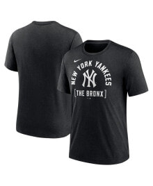 Nike men's Heather Black New York Yankees Swing Big Tri-Blend T-shirt