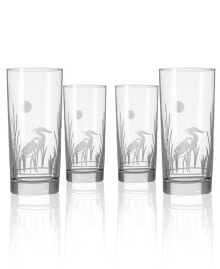 Rolf Glass heron Cooler Highball 15Oz - Set Of 4 Glasses