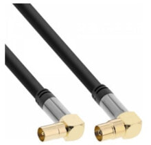 Комплектующие для телекоммуникационных шкафов и стоек inLine 69201G коаксиальный кабель 1 m IEC Черный, Серый