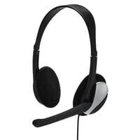 Hama Essential HS 200 - Headset - Head-band - Calls & Music - Black,Silver - Binaural - 2 m