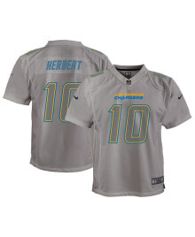 Nike youth Boys Justin Herbert Gray Los Angeles Chargers Atmosphere Game Jersey