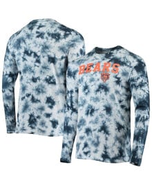 Купить синие мужские футболки и майки New Era: Men's Navy Chicago Bears Tie-Dye Long Sleeve T-shirt