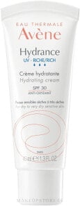 Reichhaltige Feuchtigkeitscreme für empfindliche trockene bis sehr trockene Haut SPF 30 - Avene Eau Thermale Hydrance Rich Hydrating Cream SPF 30