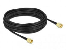 DeLOCK 90475 коаксиальный кабель 10 m RP-SMA LMR100 Черный