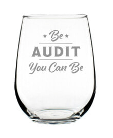 Bevvee be Audit You can be Accounting Gifts Stem Less Wine Glass, 17 oz