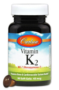 Витамин К Carlson Vitamin K2 --Витамин К2 - 45 мкг - 90 капсул