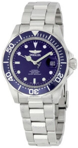 Мужские наручные часы с серебряным браслетом Invicta Pro Diver Automatic Blue Dial Mens Watch 9094