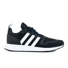 Мужская спортивная обувь для бега Мужские кроссовки спортивные для бега черные текстильные низкие с белой подошвой  Adidas Multix