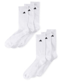 Men's Cushioned Crew Extended Size Socks, 6-Pack