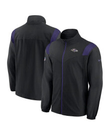 Nike men's Black, Purple Baltimore Ravens Sideline Woven Logo Full-Zip Jacket