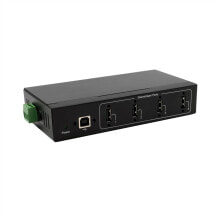 GmbH 4 Port USB 2.0 Metall-HUB für Tisch Wand- und DIN-Rail Montage 15KV ESD