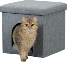 Лежаки, домики и спальные места для кошек Trixie Closed dog bed Alois gray 38x40x38 cm