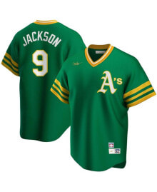 Nike men's Reggie Jackson Kelly Green Oakland Athletics Road Cooperstown Collection Player Jersey