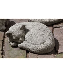 Curled Cat Small Garden Statue