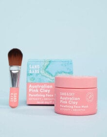 Sand & Sky – Gesichtsmaske für feinere Poren mit rosa Tonerde aus Australien, 60 g