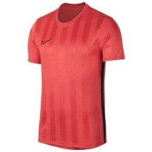 Мужские спортивные футболки Мужская футболка спортивная красная в полоску  Nike Breathe Academy M AO0049-850