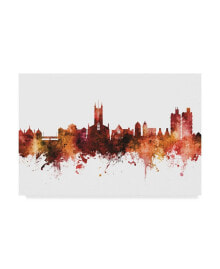 Trademark Global michael Tompsett Stoke-On-Trent England Skyline Red Canvas Art - 20