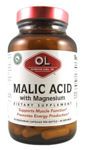 Магний olympian Labs Malic Acid with Magnesium  Яблочная кислота с магнием 90 вегетарианских капсул