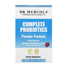 Пребиотики и пробиотики дР. Меркола, комплекс пробиотиков в виде порошка в пакетиках, натуральный малиновый вкус, 70 млрд КОЕ, 30 пакетиков, по 3,5 г (0,12 унции) каждый