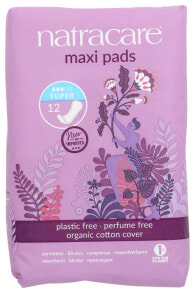 Гигиенические прокладки и тампоны Natracare Natural Feminine Maxi Pads-Super Натуральные прокладки из органического хлопка 12 шт