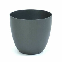 Plant pot Plastiken Ø 38 x 33 cm Circular Plastic Multicolour Dark grey