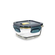 Hermetic Lunch Box Quid Astral 320 ml 11,6 x 11,6 x 6,3 cm Blue Glass