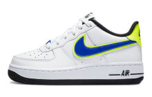 Nike Air Force 1 Low 07 低帮 板鞋 GS 白蓝黄 / Кроссовки Nike Air Force 1 Low 07 GS DB1555-100