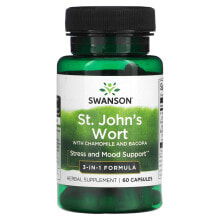 Swanson, St. John's Wort with Chamomile and Bacopa, 60 Capsules