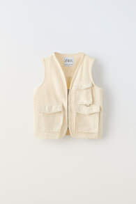 Multi-pocket canvas vest