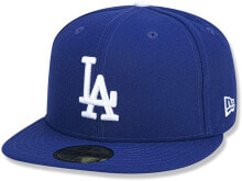 Мужские бейсболки мужская бейсболка синяя бейсбольная с логотипом с прямым козырьком New Era Los Angeles Dodgers 59fifty Authentic On Field MLB Baseball Cap