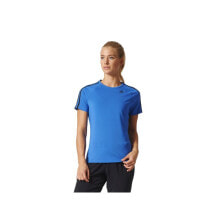 Женская синяя футболка Adidas D2M Tee 3S