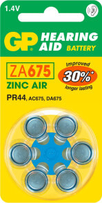 Батарейки и аккумуляторы для аудио- и видеотехники для мальчиков gP Batteries Hearing Aid ZA675 Батарейка одноразового использования PR44 Воздушно-цинковый 090675D6