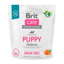 BRIT Puppies And Young Dogs Of All Breeds 4-12 Months Care Dog Grain-Free Puppy Salmon 1kg Dog Food