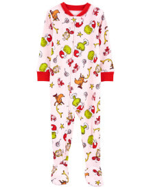 Baby 1-Piece Christmas Grinch 100% Snug Fit Cotton Footie Pajamas