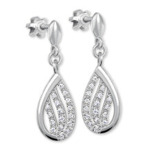 Ювелирные серьги Glitter earrings made of white gold with crystals 239 001 00875 07