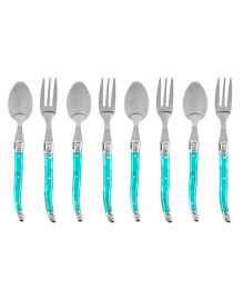 French Home laguiole Cocktail or Dessert Spoons and Forks, Set of 8