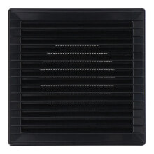 EDM Recessed square ventilation grille with abs mosquito net ø anthracite gray 10mm