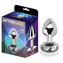 Плаг или анальная пробка AFTERDARK Butt Plug with Jewel Diamond White Size M Aluminium